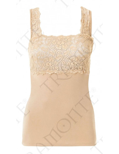 Woman micro modal top with lace Tramonte T798