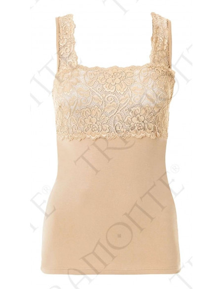 Woman micro modal top with lace Tramonte T798