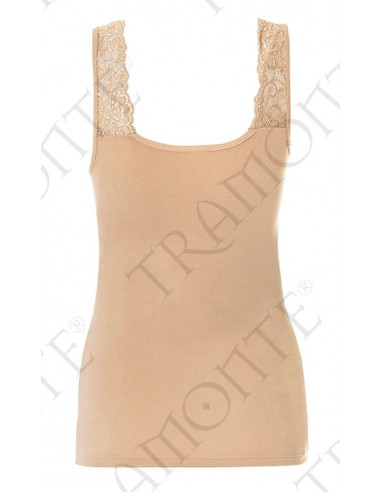 Woman micro modal top with lace Tramonte T798