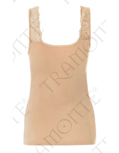 Canottiera donna in micro modal con pizzo Tramonte T798 Canottiera donna in micro modal con pizzo Tramonte T798