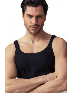 Men's cotton ribbed vest Oltremare 1590 2