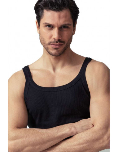 Men's cotton ribbed vest Oltremare 1590