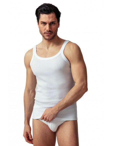 Men's cotton ribbed vest Oltremare 1590