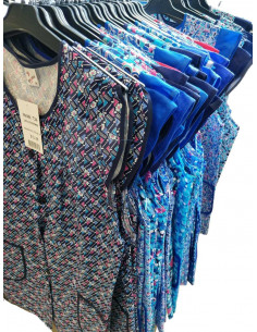 Woman sleeveless cotton tissue coat Aertre 726 2