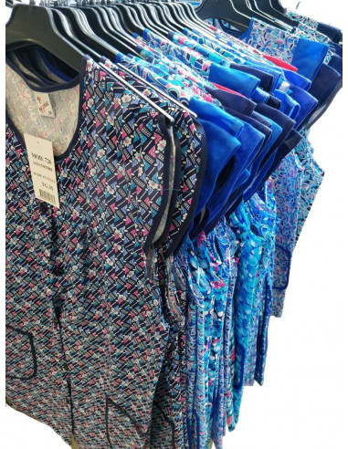 Woman sleeveless cotton tissue coat Aertre 726