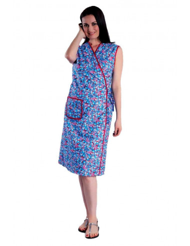 Vestaglietta donna prendisole smanicata incrociata Flora V08
