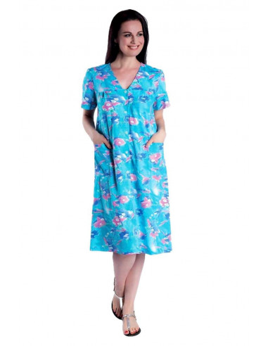 Woman half sleeves cotton jersey dress Aertre 138/35