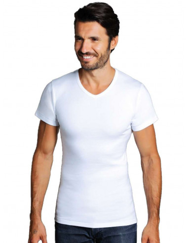 V neck t-shirt in warm cotton Giovanni Rosanna 71