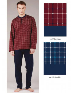 Men's sqared warm cotton pajamas Bip Bip 6345