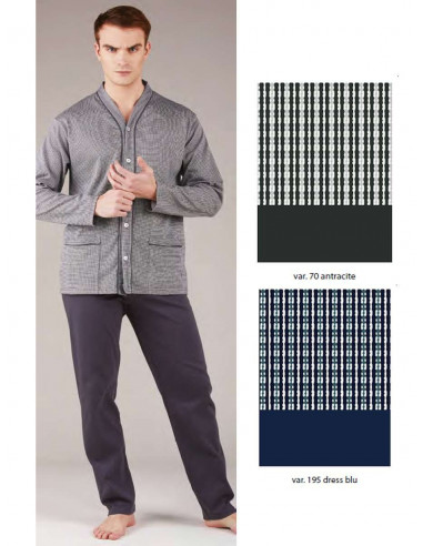 Warm cotton men's opened pajamas Bip Bip 6423