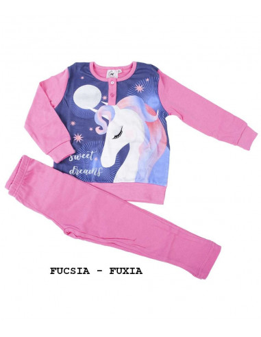 Girl WARM cotton pajamas Unicorn UNI-0110