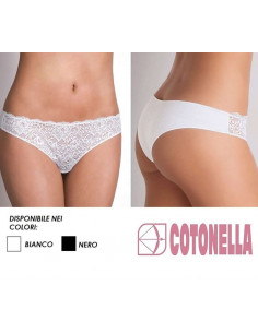 Group 2 stretch cotton and lace brazilian briefs Cotonella GD170 2