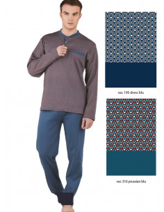 Men's sqared warm cotton pajamas Bip Bip 6353
