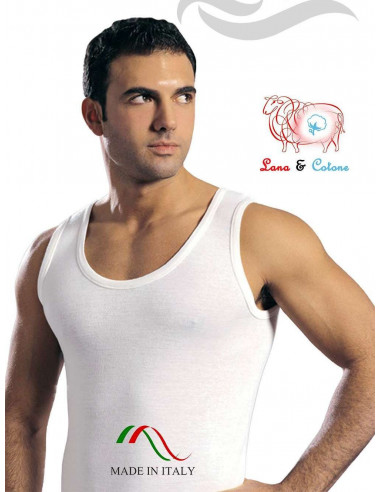 Gruppo 3 canottiere lana e cotone Leable art 87