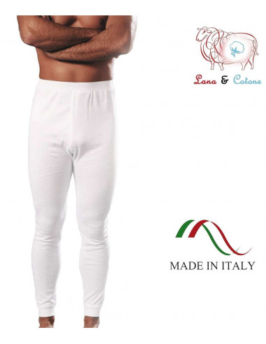Mutanda uomo gamba lunga lana e cotone Leable 125