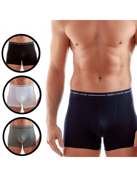 Men's stretch cotton boxer Enrico Coveri EB1000 Men's stretch cotton boxer Enrico Coveri EB1000