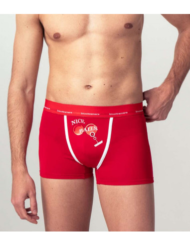 Boxer uomo BluOltremare Rosso Portafortuna UN2101