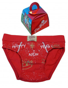 Slip bambino cotone elast. Rosso portafortuna Gasolino 273/F 2