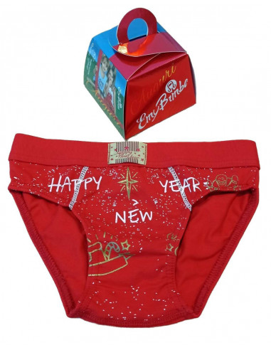 Slip bambino cotone elast. Rosso portafortuna Gasolino 273/F