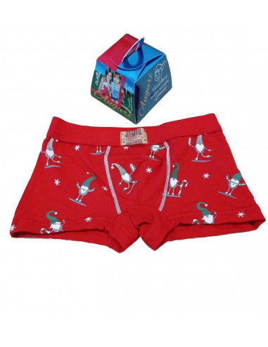 Boxer bambino cotone elasticizzato Rosso portafortuna Gasolino 268/F