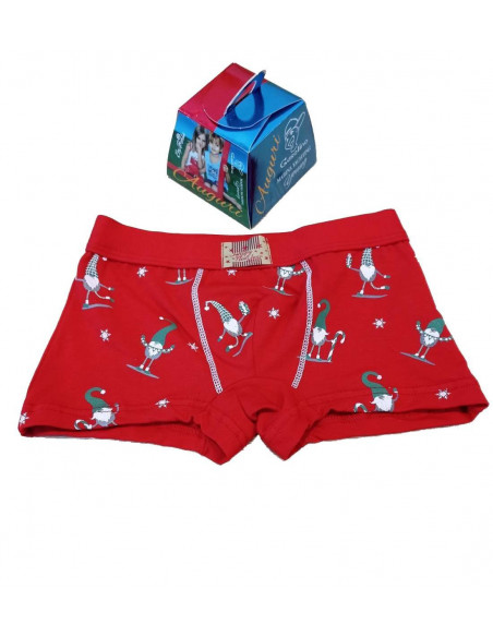 Boxer bambino cotone elasticizzato Rosso portafortuna Gasolino 268/F
