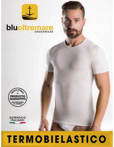Men's bi-elastic thermo cotton t-shirt Oltremare 744