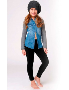 Girl's plush cotton leggings Jadea Basic 342