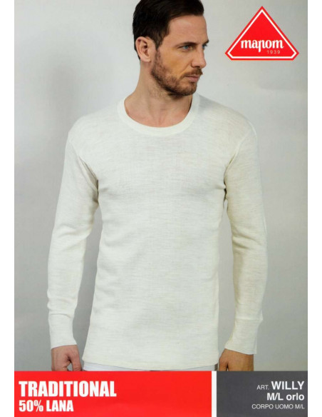 Men's long sleeves mixed wool shirt Mapom Willy Men's long sleeves mixed wool shirt Mapom Willy