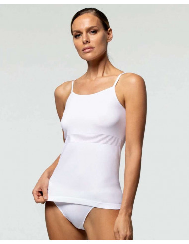 Canotta donna spalla stretta in microfibra Pompea Seamless 89642896