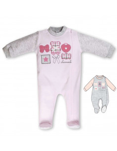 Newborn plush one piece pajamas Ellepi Assorted Designs