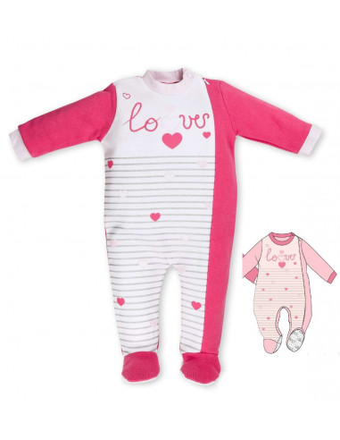 Pigiamone intero neonata felpato Ellepi Disegni Assortiti