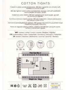 Women's heavy warm stretch cotton tights Pezzini DCL-Cotton 2