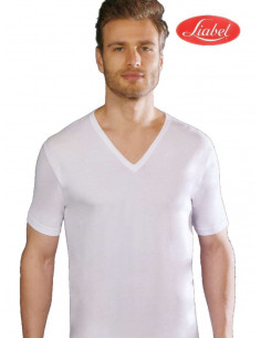 Cotton men V neck T-shirt Liabel 3828-1053