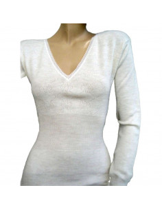 Women's heavy mixed wool shirt Gicipi 155 M/L V