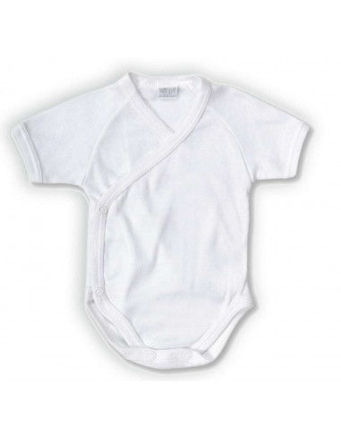 Body neonato primi mesi incrociato a mezza manica in caldo cotone Ellepi 4210