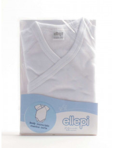 Baby crossed body first months with half sleeves in warm cotton Ellepi 4210 2