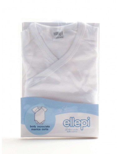 Baby crossed body first months with half sleeves in cotton jersey Ellepi 4298 Baby crossed body first months with half sleeves in cotton jersey Ellepi 4298