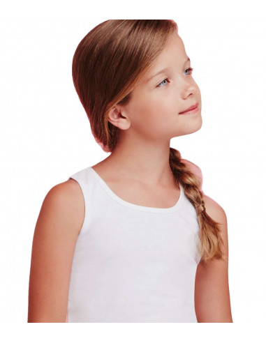 Girl's stretch cotton wide shoulder vest Ellepi 8409