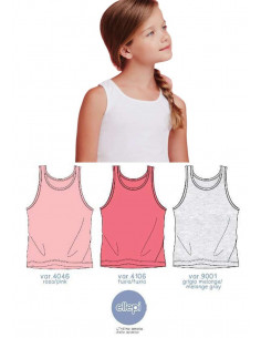 Girl's stretch cotton wide shoulder vest Ellepi 8409 2