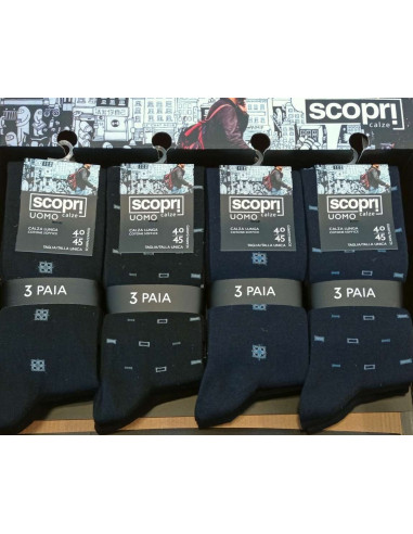 Group of 3 warm cotton long socks Scopri Calze Napoli