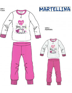 Girl's cotton jersey pajamas Martellina PM20201