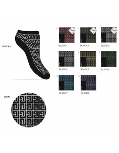 Women's invisible stretch cotton short socks Coveri City-3