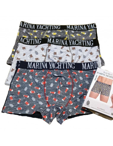 Group 6 men stretch cotton boxer Marina Yachting MY656