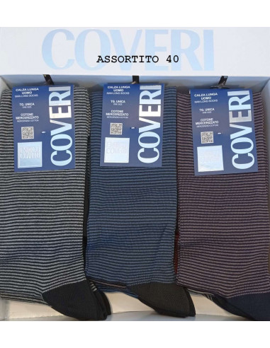 Elastic cotton men long socks Coveri Summer 40