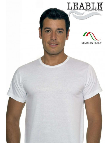 Gruppo 3 t-shirt uomo girocollo in cotone Leable 1421