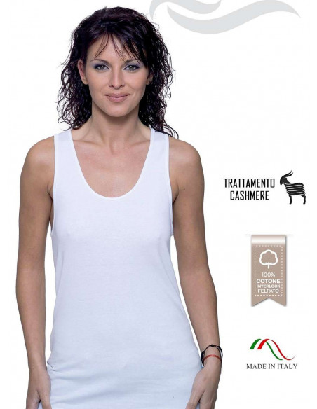 canottiera donna cotone interlock felpato Leable 258 325