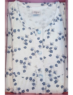 Women's half sleeves cotton jersey nightdress Silvia 1028 2
