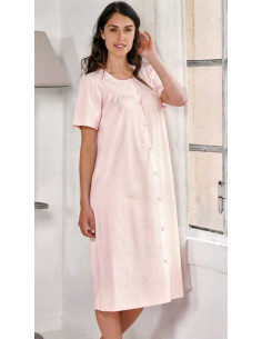 Woman half sleeves CLINIC nightdress in cotton jersey Linclalor 71363