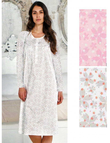 Woman nightdress in cotton tissue Linclalor 30815