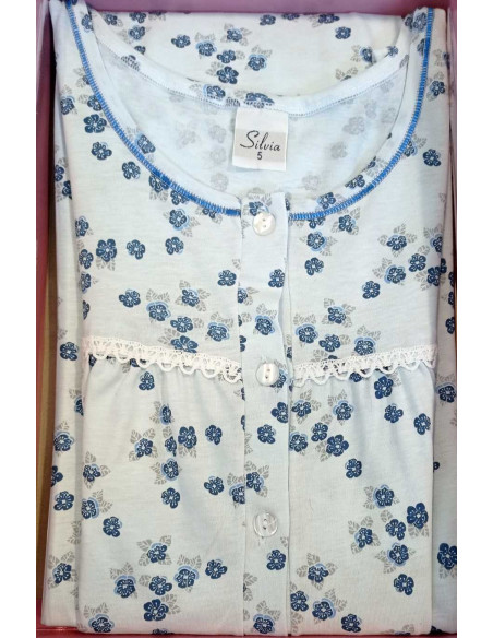 Women's wide shoulder cotton jersey nightdress Silvia 1020 Women's wide shoulder cotton jersey nightdress Silvia 1020